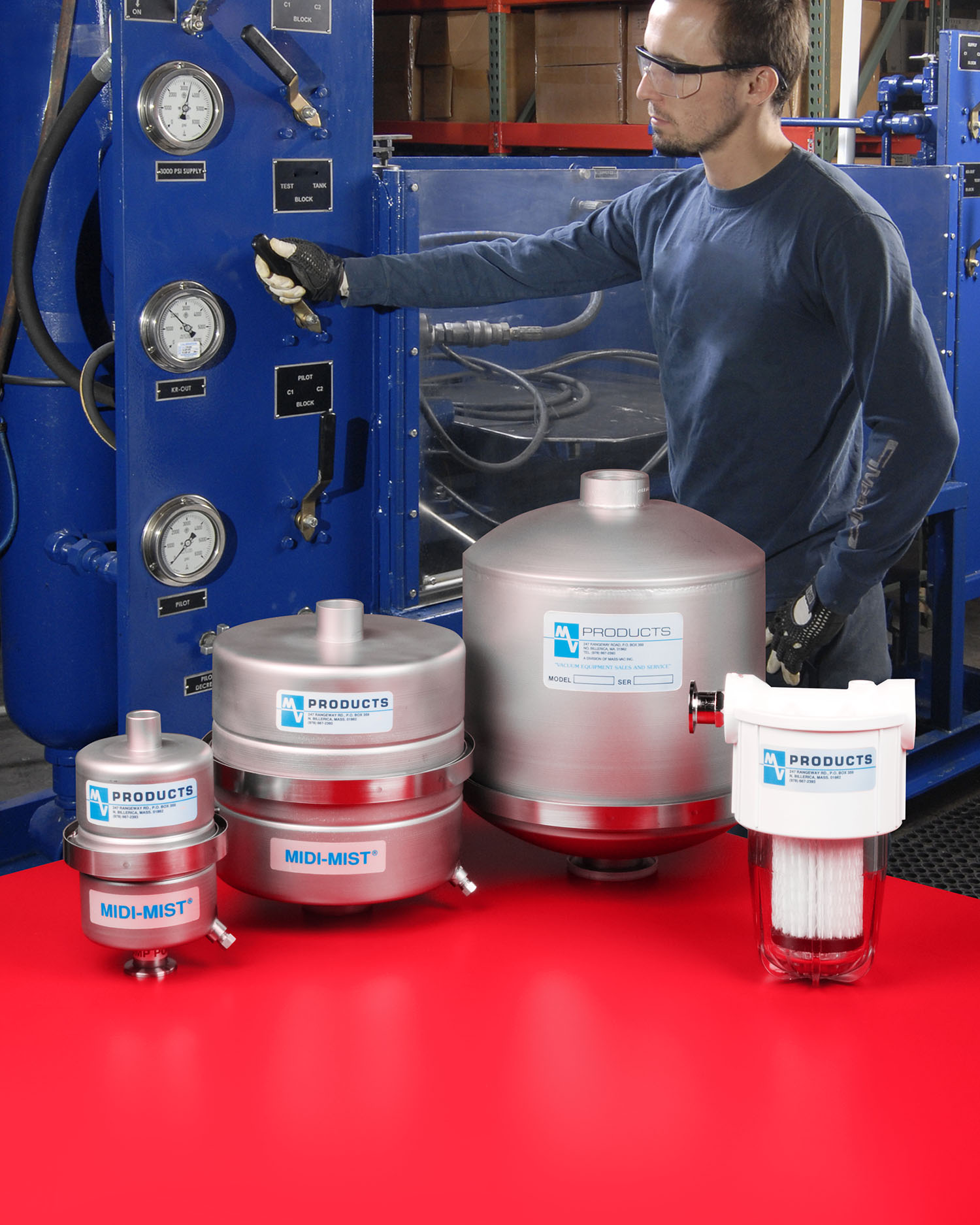 VACUUM PUMP EXHAUST FILTERS REMOVE OIL MIST FROM WORK ENVIRONMENTS