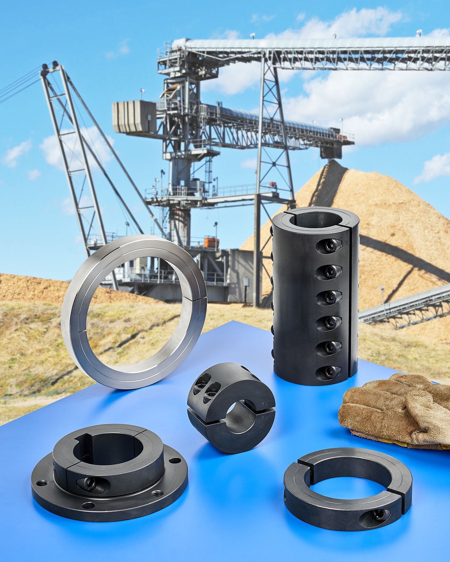 LARGE BORE SHAFT COLLARS, COUPLINGS & MOUNTS FOR HEAVY EQUIPMENT